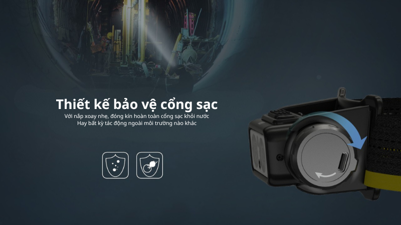 Nitecore NU50 đèn pin đội đầu - Đèn pin sử dụng Li-ion 21700