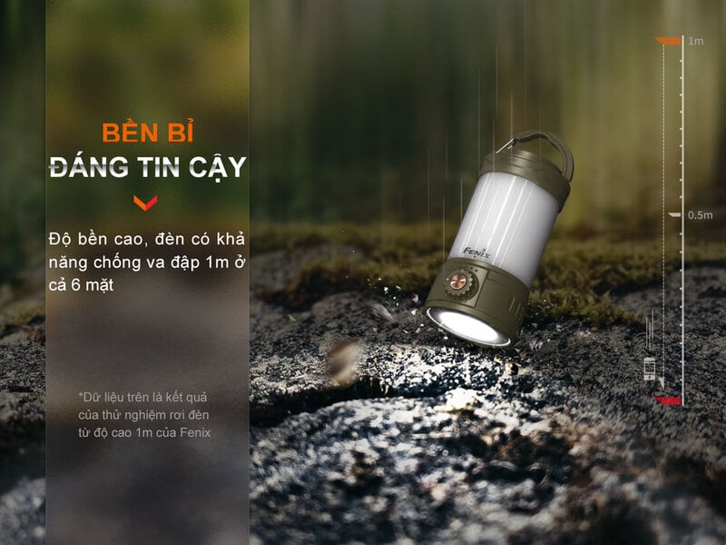 Đèn pin cắm trại sáng 650LM Fenix CL26R