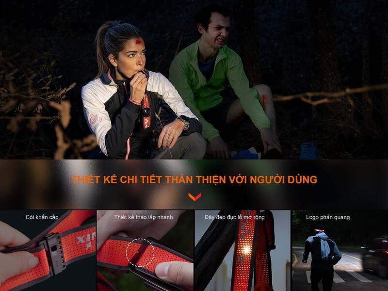 Đèn pin chạy bộ đường dài Fenix HM65R-T V2.0 - Đèn pin đội đầu 1600LM