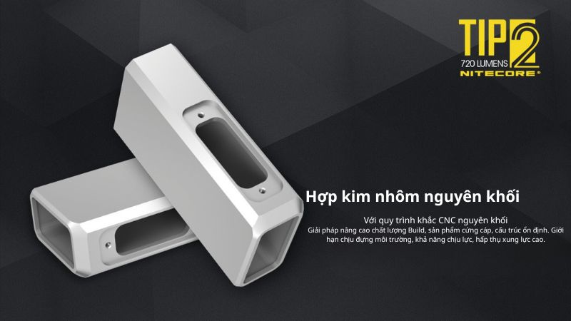 Đèn pin móc khoá Mini Nitecore TIP2 - Đèn pin tự vệ cá nhân đa dụng
