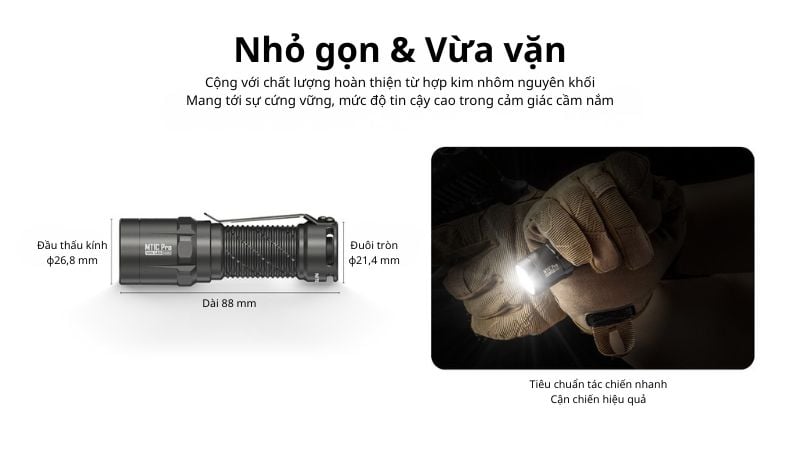 Nitecore MT1C Pro - Cây đèn pin cho những ứng biến hàng ngày