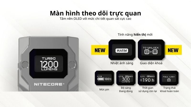 Đèn pin tự vệ cá nhân Nitecore TUP2