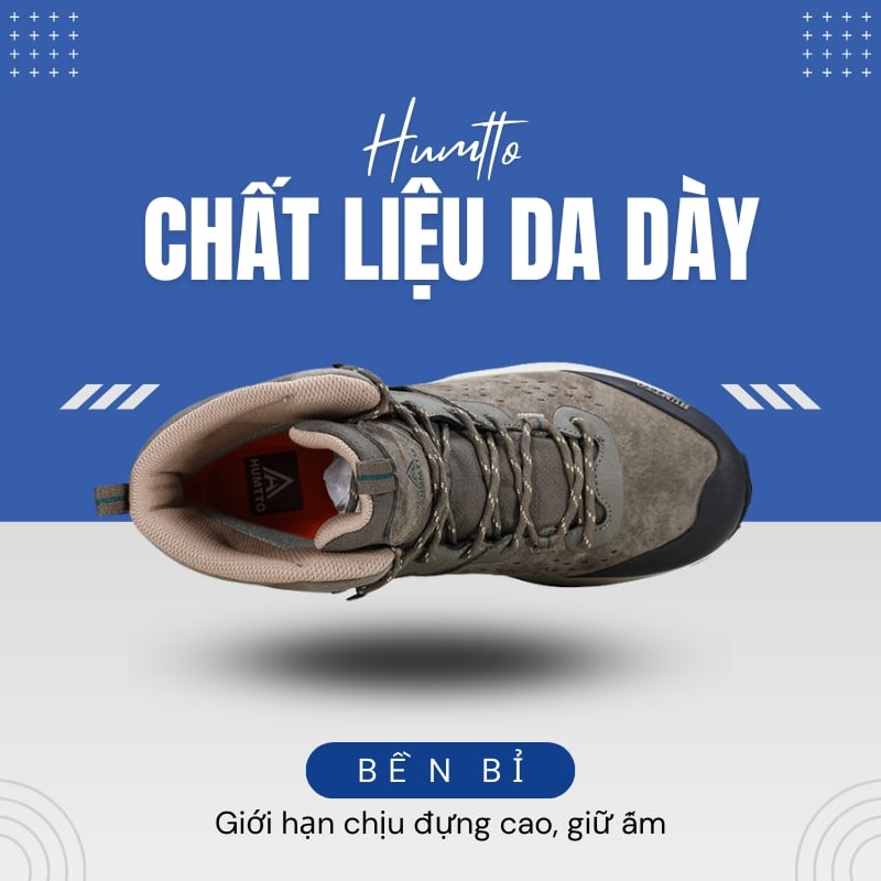 Giày Trekking nam cổ cao 260370A - Giày leo núi Humtto cấp chuyên gia