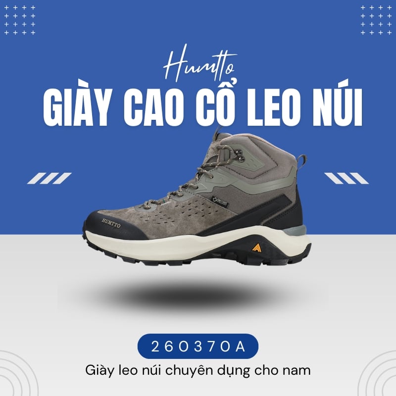 Giày Trekking nam cổ cao 260370A - Giày leo núi Humtto cấp chuyên gia