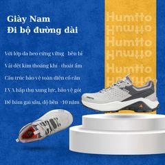 Giày nam Trekking, leo núi Humtto 160560A - Da heo giữ ấm, bền bỉ
