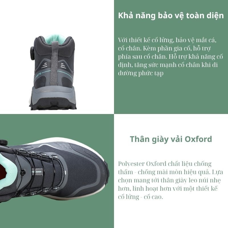 Giày leo núi cổ lửng nam Humtto 260920A - Thời trang, thanh thoát
