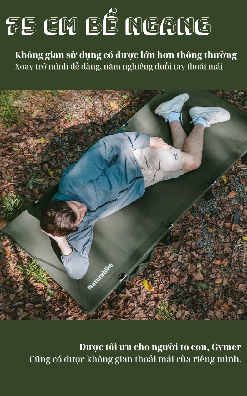 Giường xếp ngủ lều, nghỉ ngơi Naturehike CNK2550WS020
