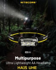 Đèn pin đội đẩu siêu nhẹ Nitecore HA15 UHE 400LM