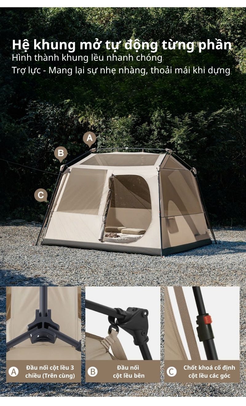 Naturehike CNK2550WS043 - Lều cắm trại Naturehike Village cao cấp