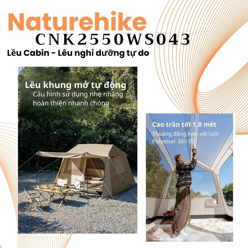 Naturehike CNK2550WS043 - Lều cắm trại Naturehike Village cao cấp