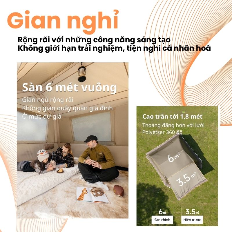 Naturehike CNK2550WS043 - Lều cắm trại Naturehike Village cao cấp
