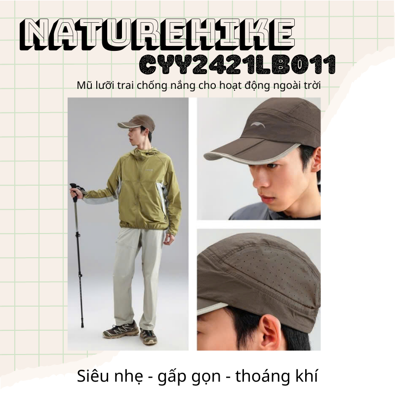 Mũ lưỡi trai gấp gọn, UPF50+ Naturehike CYY2421LB011