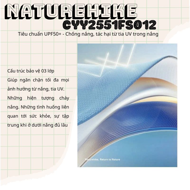 Mũ lưỡi trai thời trang nhẹ Naturehike CYY2551FS012 - Chống nắng UPF50+