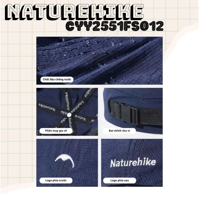 Mũ lưỡi trai thời trang nhẹ Naturehike CYY2551FS012 - Chống nắng UPF50+