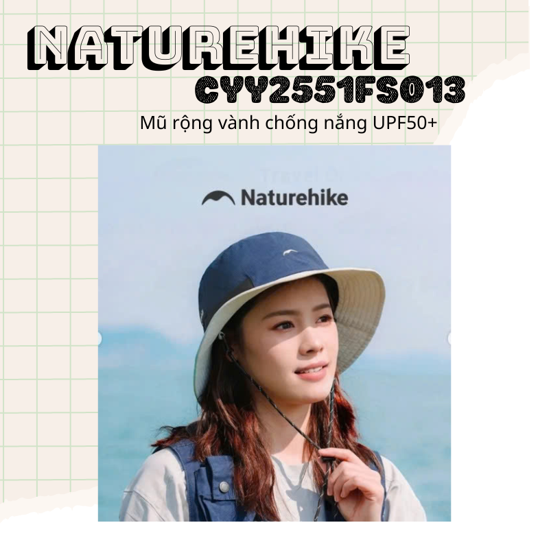 Naturehike CYY2551FS013 - Mũ tai bèo vải thun chống nắng UPF50+