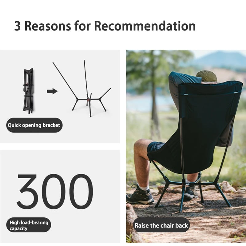 Ghế ngồi mặt trăng Naturehike CNK2550JJ013 - YL01 tựa lưng cao