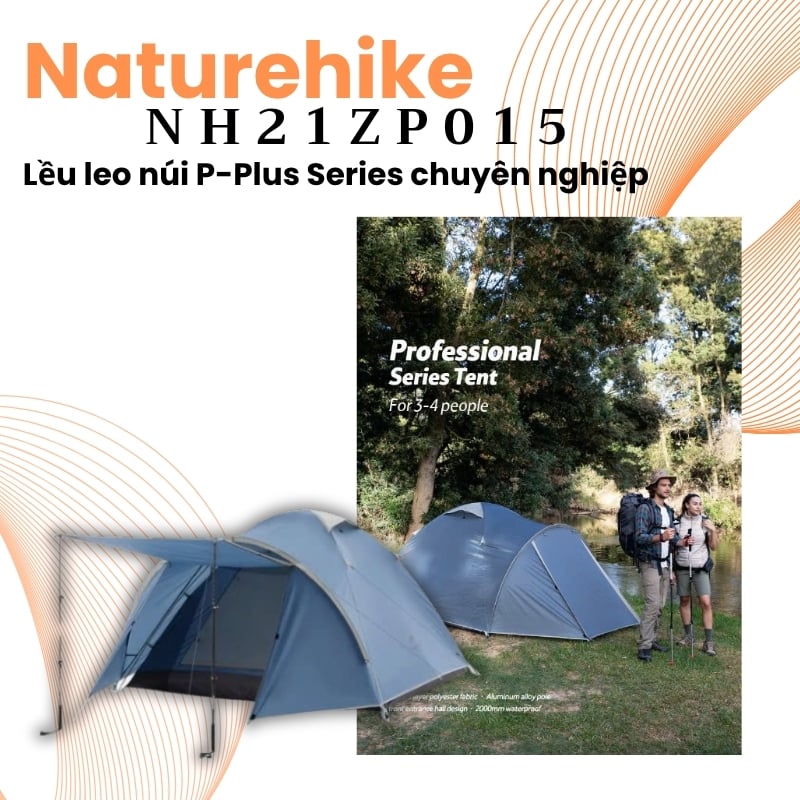 Lều cắm trại P-Series - Lều nhẹ Naturehike P-Plus NH21ZP015