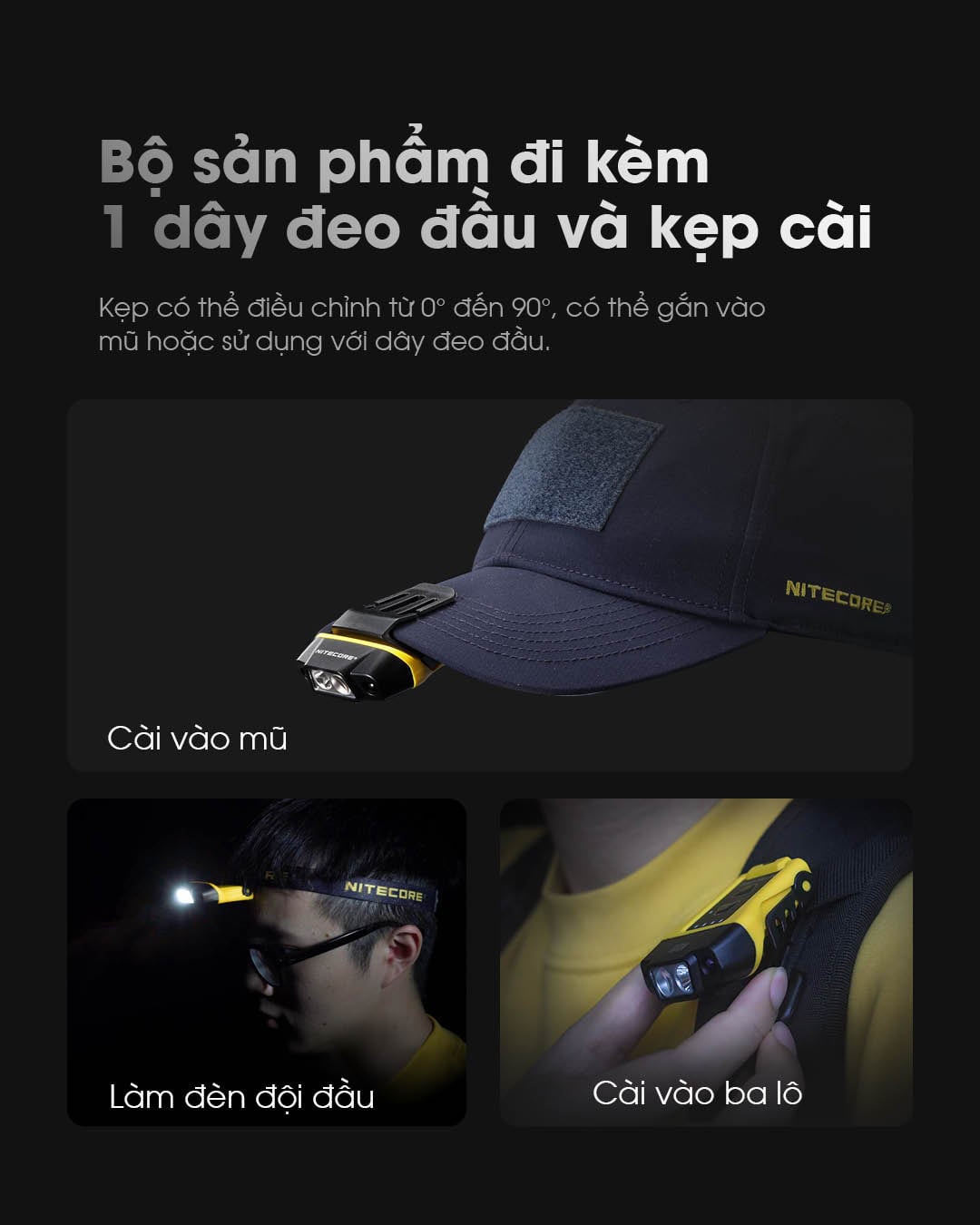 Nitecore NU11 - Sản phẩm đèn pin đế kẹp tiện lợi
