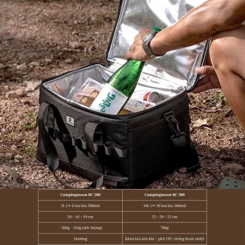 Túi giữ nhiệt thực phẩm Campingmoon - Túi bảo ôn xách tay siêu nhẹ (BC-200 & BC-300)