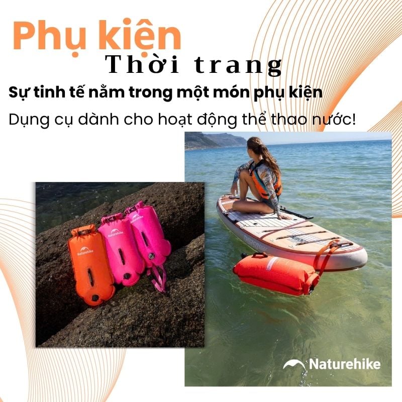 Naturehike NH17S001-G mới - Túi mang đồ khô 2 trong 01 cho thể thao nước