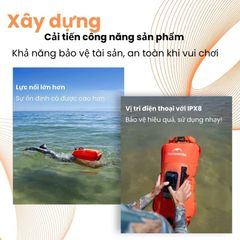 Naturehike NH17S001-G mới - Túi mang đồ khô 2 trong 01 cho thể thao nước