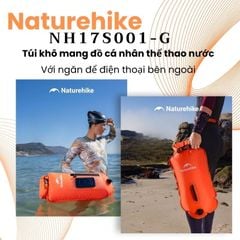 Naturehike NH17S001-G mới - Túi mang đồ khô 2 trong 01 cho thể thao nước