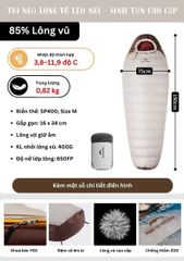 Túi ngủ lông vũ Naturehike cao cấp CNK2550WS014