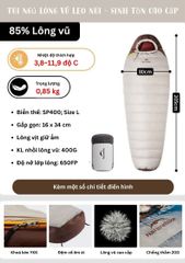 Túi ngủ lông vũ Naturehike cao cấp CNK2550WS014