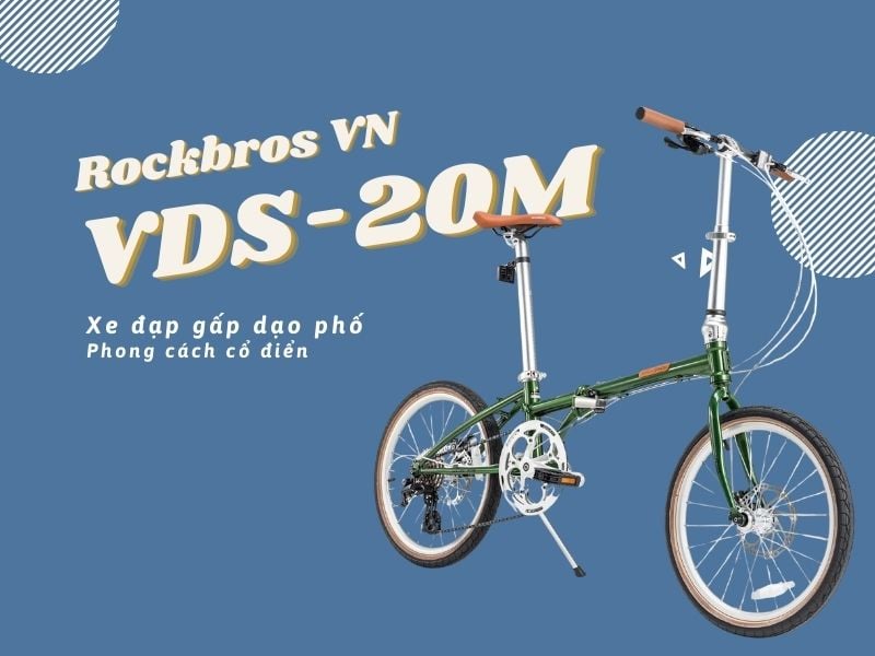 Xe đạp gấp Rockbros VDS-20 phong cách cổ điển