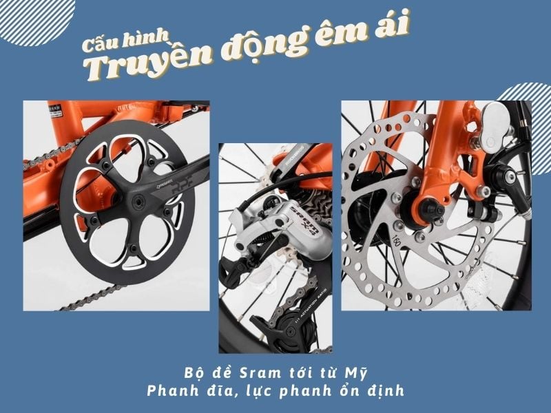 Xe đạp gấp dáng thể thao đa dụng Rockbros ACS-16M