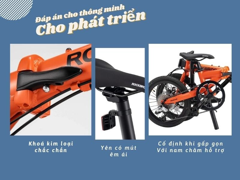 Xe đạp gấp dáng thể thao đa dụng Rockbros ACS-16M