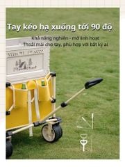 Xe kéo đồ cắm trại Naturehike CNK2450JJ017 với khả năng mở rộng khoang chứa