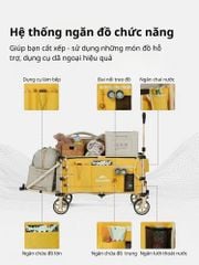 Xe kéo đồ cắm trại Naturehike CNK2450JJ017 với khả năng mở rộng khoang chứa