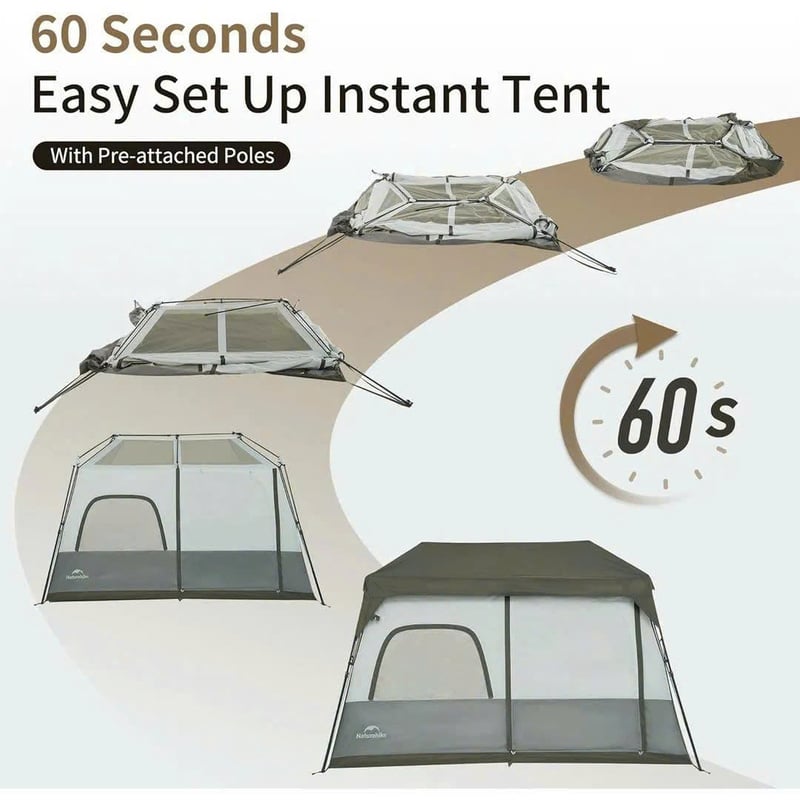 Lều Cabin cho nhóm 08 người - 02 gia đình Naturehike CNK2350WS016