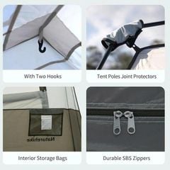 Lều Cabin cho nhóm 08 người - 02 gia đình Naturehike CNK2350WS016