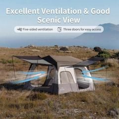 Lều Cabin cho nhóm 08 người - 02 gia đình Naturehike CNK2350WS016