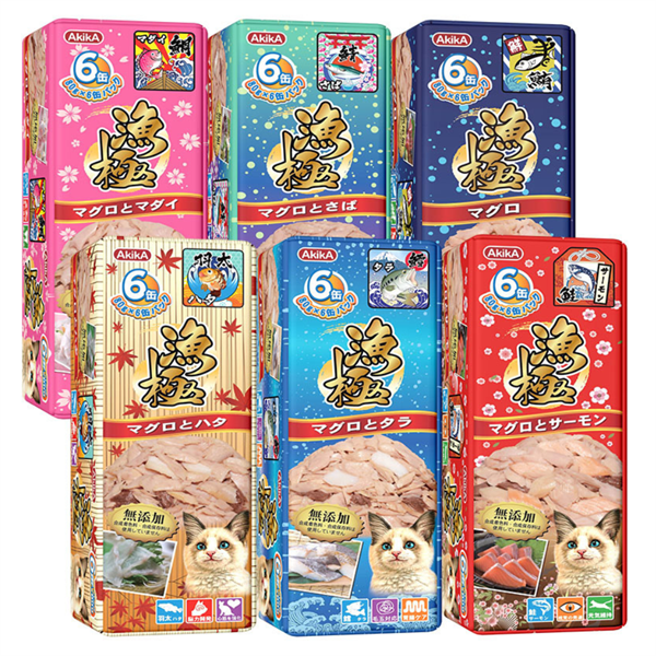 AkikA Nhật Bản Pate thịt hộp cho mèo 80g