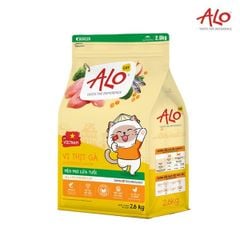 ALO Cat ​​All Life Stages gói 2.6kg Thức ăn hỗn hợp cân bằng dinh dưỡng cho mèo vị thịt gà