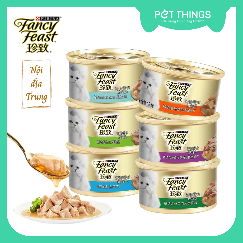 Thức Ăn Ướt Purina Fancy Feast Gold Nội Địa Trung Cho Mèo, Lon 85g