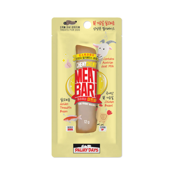 Palmy Days Chewy Chewy Meat Bar 12g - Thanh gặm Cá tráp và ức gà cho chó