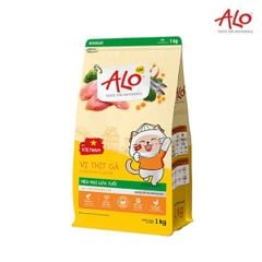 ALO Cat ​​All Life Stages gói 1kg Thức ăn hỗn hợp cân bằng dinh dưỡng cho mèo vị thịt gà
