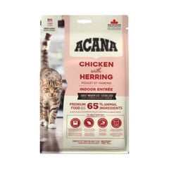 ACANA Indoor Entrée Cat CHICKEN with HERRING - Thức ăn hạt cho mèo lớn, thịt gà & cá trích