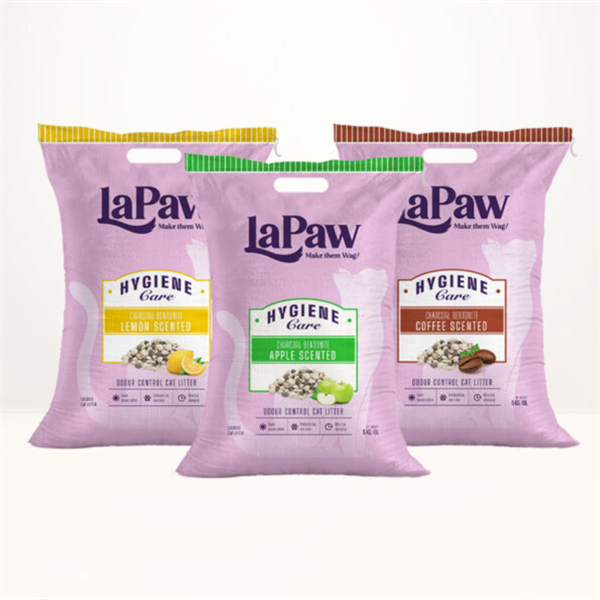 Cát vệ sinh cho mèo đất sét LAPAW Charcoal Bentonite 4kg/8L kèm than hoạt tính, vón cục, khử mùi