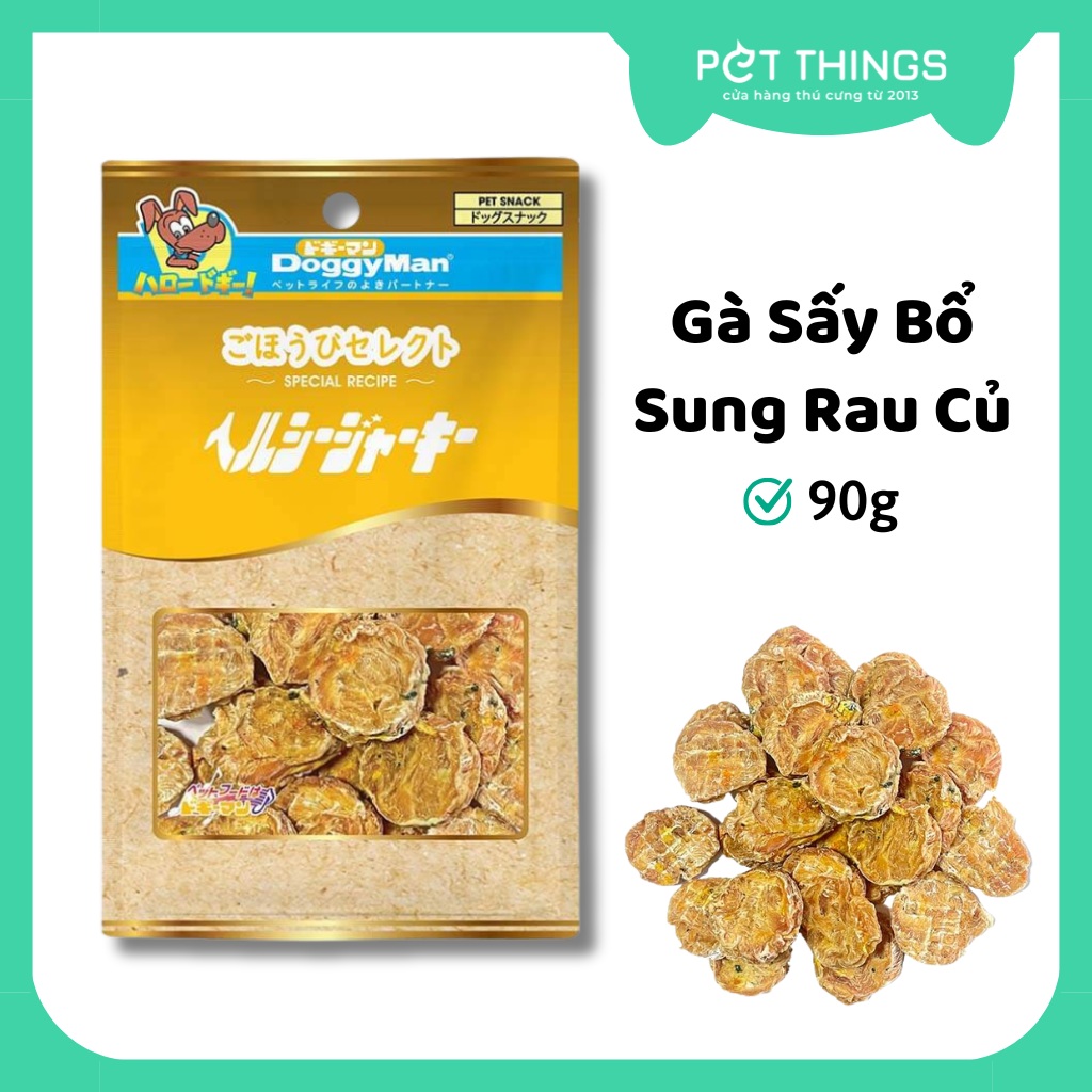 Miếng Gà Sấy Bổ Sung Rau Củ DoggyMan 90g
