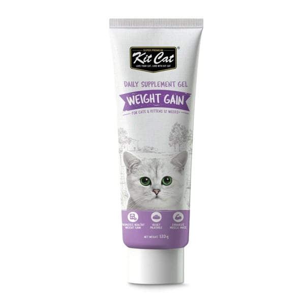Kit Cat Daily Supplement Gel 120g Weight Gain Gel Hỗ trợ dinh dưỡng, tăng cân, ngon miệng cho mèo