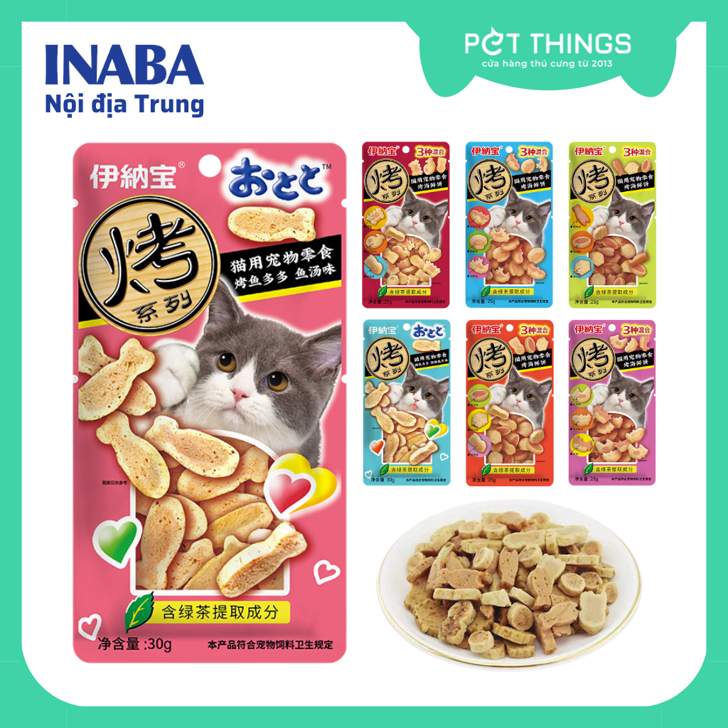 INABA Duo Soft Bits Nội Địa Trung - Bánh Thưởng Viên Mềm Cho Mèo 25-30g
