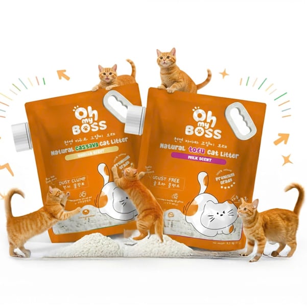Oh My Boss Natural Cat Litter - Cát vệ sinh hưỡu cơ cho mèo 2.5kg / 6L