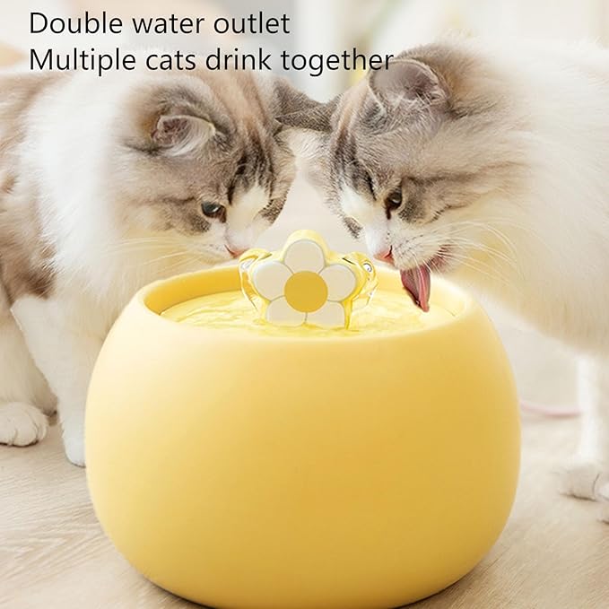 Máy lọc nước tự động bằng gốm sứ Lovely Cat Bông hoa 1.5L