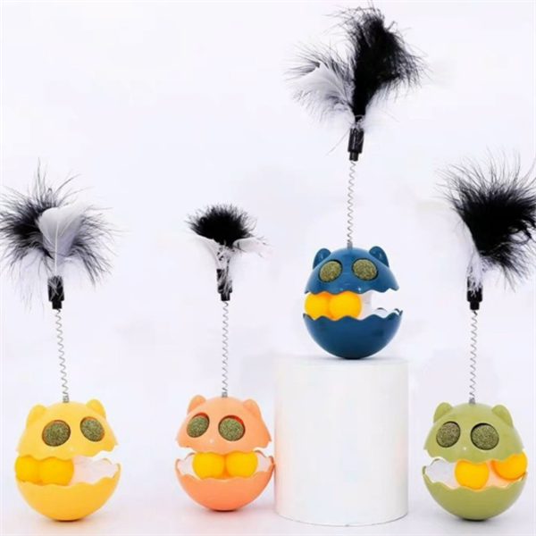 Đồ chơi cho mèo lông vũ tròn tự động