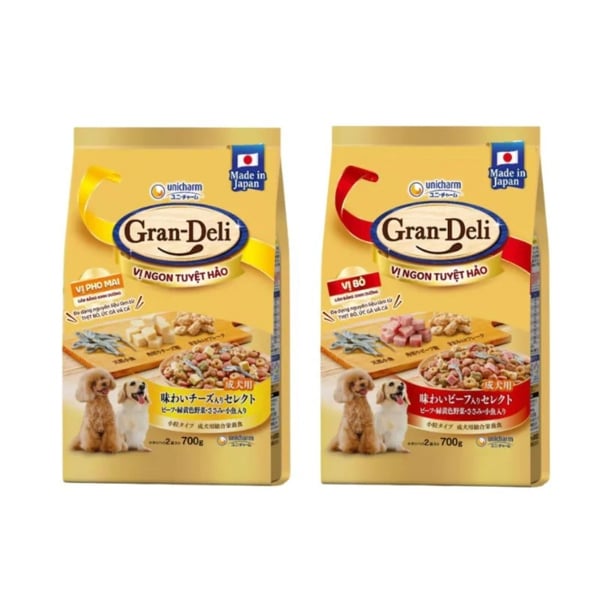 Unicharm Gran-Deli ﻿Crunchy Texture ﻿Select For Adult Dogs 700g - Hạt cho chó lớn